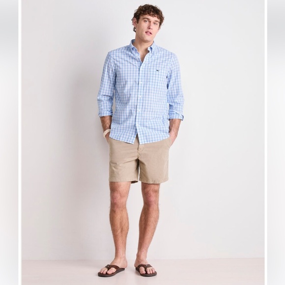 Vineyard vines men's 7" surfside chino tan shorts size 40 EUC - Picture 1 of 7